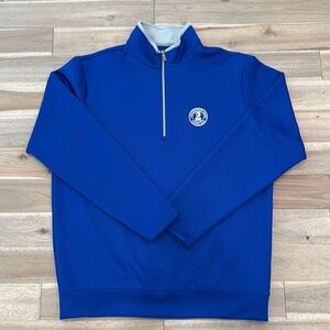 Antigua Royal Blue quarter zip up sweater golf